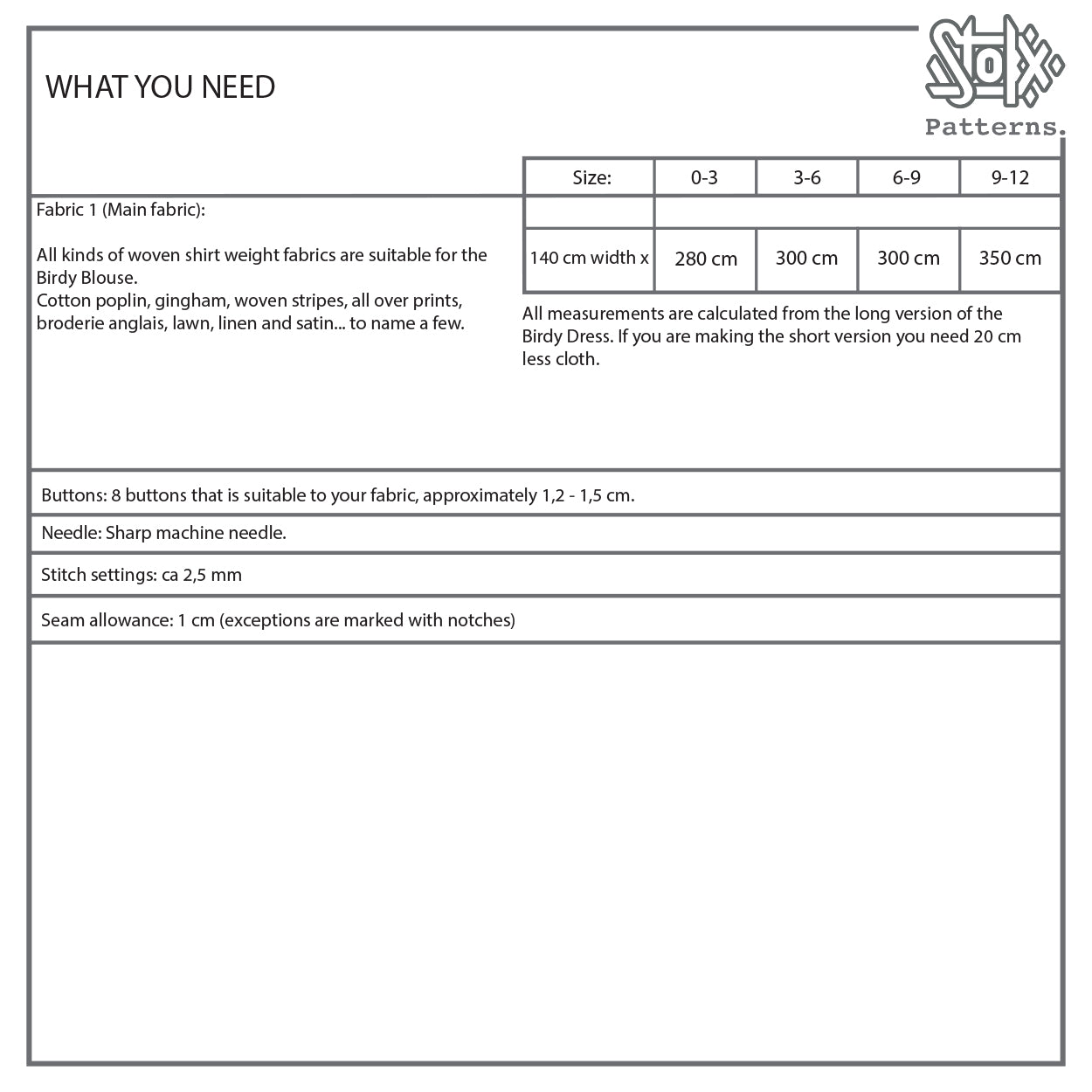 Birdy Dress (Winter)