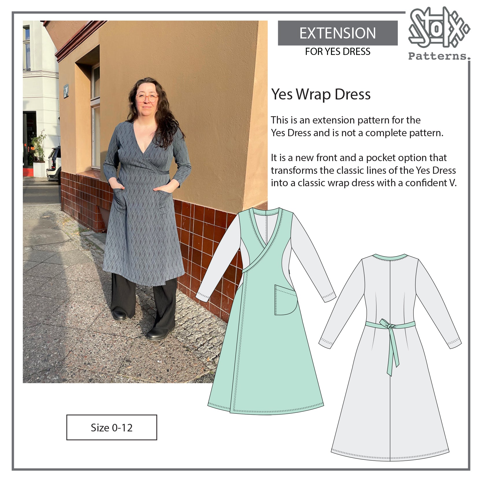 Yes Dress Extension - Yes Wrap Stokx Patterns Yes Dress Extension - Yes Wrap Stokx Patterns