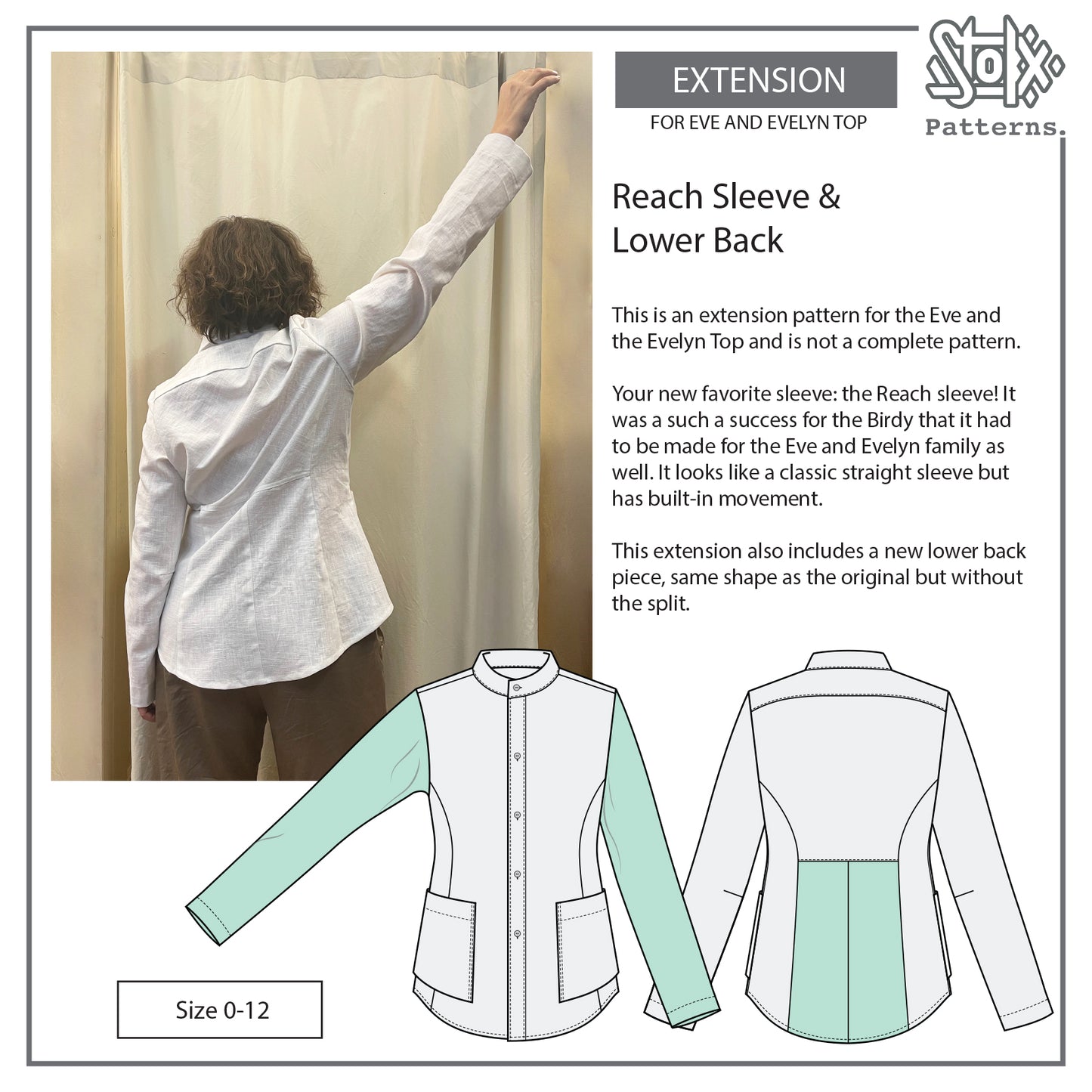 Eve and Evelyn TOP Extension - Reach Sleeve and Lower Back