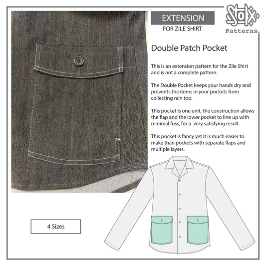 Zile Shirt Extension - Double Patch Pocket