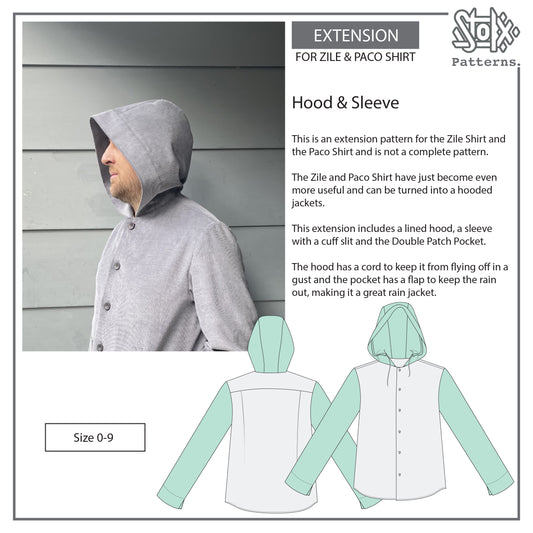Paco+Zile Extension-  Hood and Sleeve