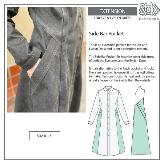 Eve &  Evelyn Dress Extension - Side Bar Pocket