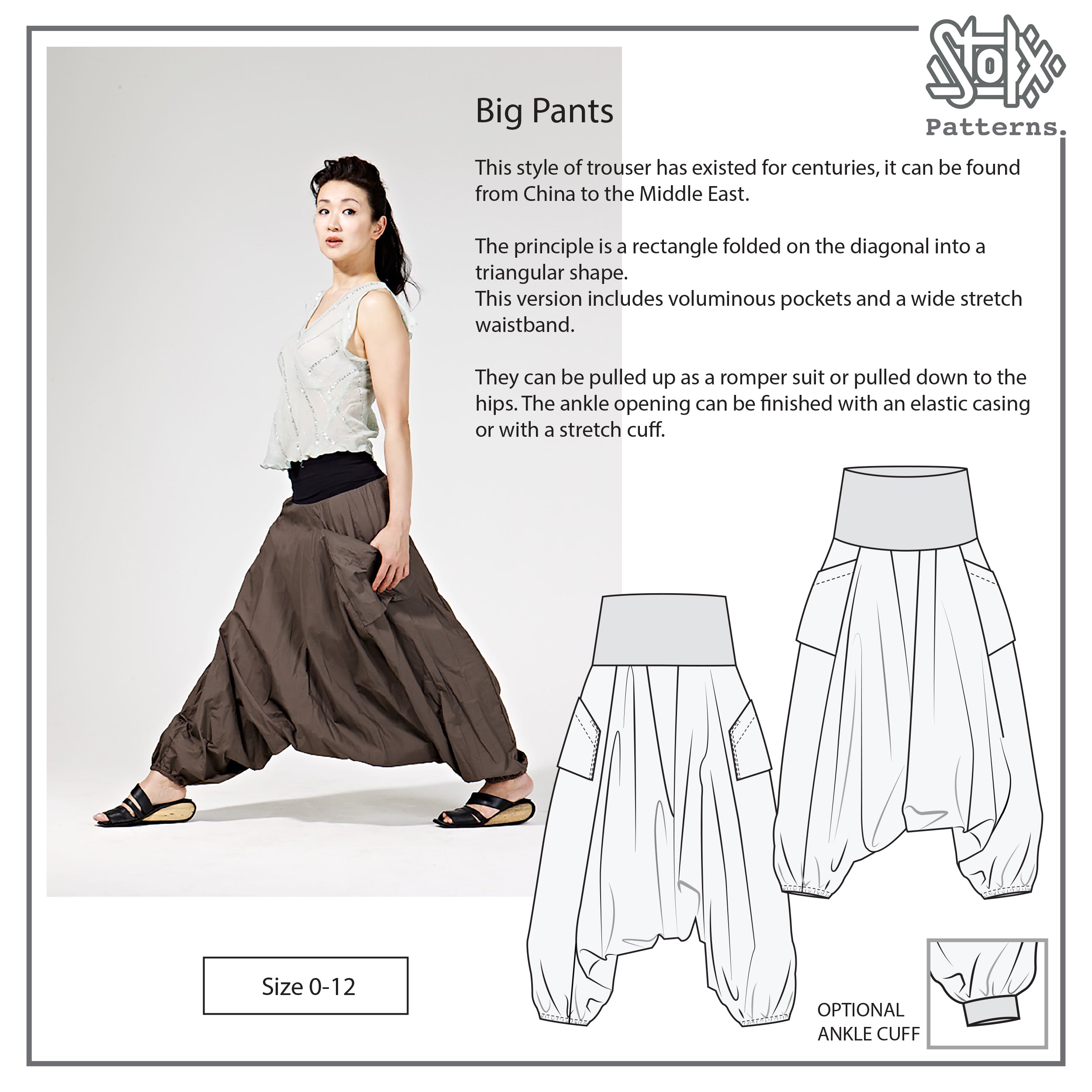 Ladies Big Check Stretch Pants - UB Creative