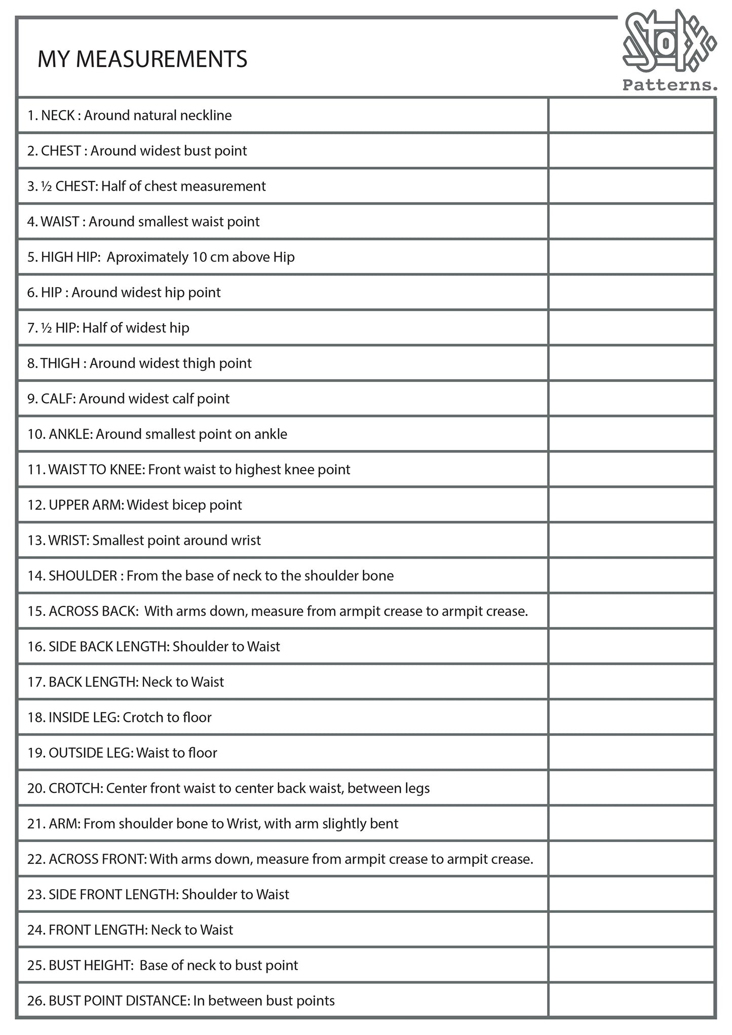 Free Tools - Measurements